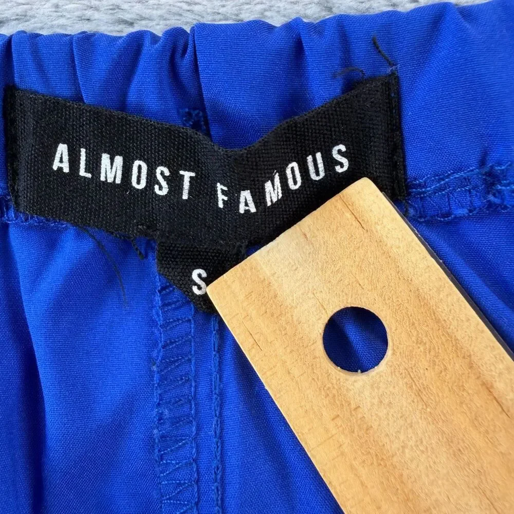 Almost Famous Cargo Parachute Pants Women Blue Utility Small - Picture 5 of 10